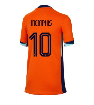 Lacne Ženy Futbalové dres Holandsko Memphis Depay #10 ME 2024 Krátky Rukáv - Domáci